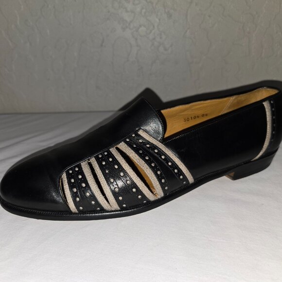 Mezlan FIJI Black Leather Slip On Shoes Men's 11 M Made In Spain - Picture 3 of 9